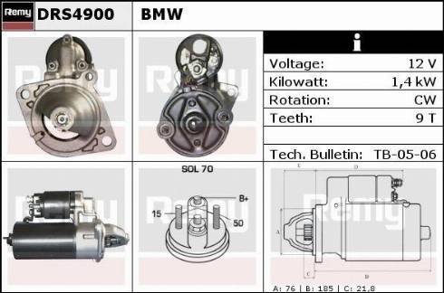 Remy DRS4900X - Стартер vvparts.bg