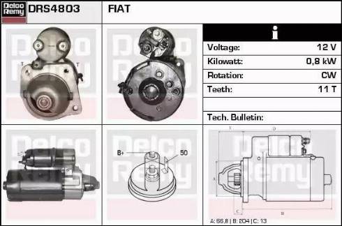 Remy DRS4803 - Стартер vvparts.bg