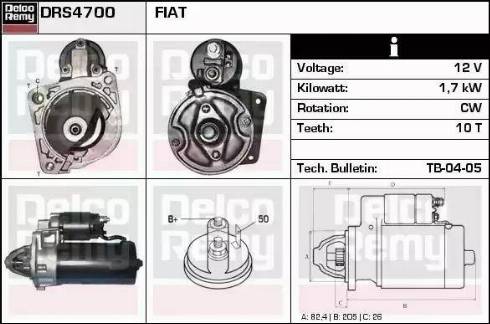 Remy DRS4700 - Стартер vvparts.bg