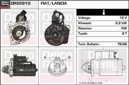 Remy DRS5910 - Стартер vvparts.bg