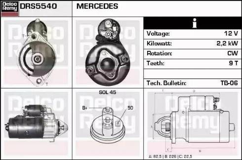 Remy DRS5540 - Стартер vvparts.bg