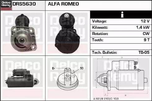 Remy DRS5630 - Стартер vvparts.bg