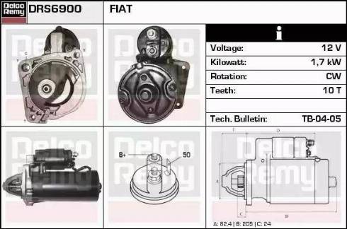 Remy DRS6900 - Стартер vvparts.bg