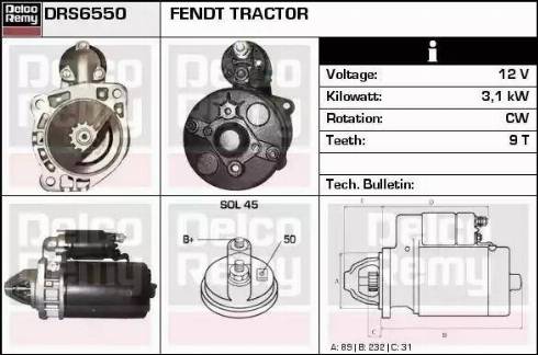 Remy DRS6550 - Стартер vvparts.bg