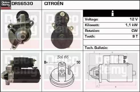 Remy DRS6530 - Стартер vvparts.bg