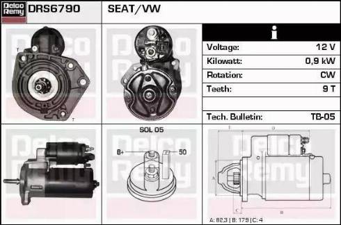 Remy DRS6790 - Стартер vvparts.bg