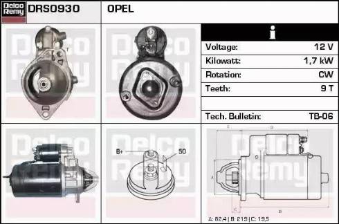 Remy DRS0930 - Стартер vvparts.bg