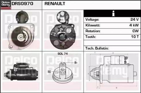 Remy DRS0970 - Стартер vvparts.bg