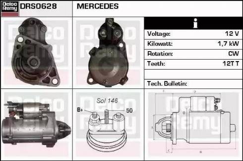 Remy DRS0628 - Стартер vvparts.bg