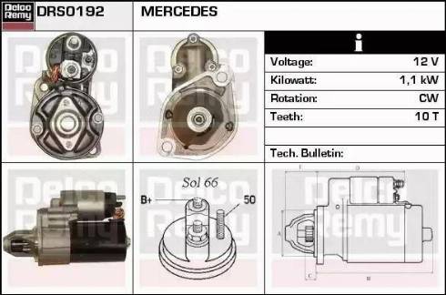 Remy DRS0192 - Стартер vvparts.bg