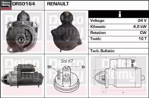 Remy DRS0164 - Стартер vvparts.bg