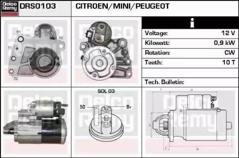 Remy DRS0103 - Стартер vvparts.bg