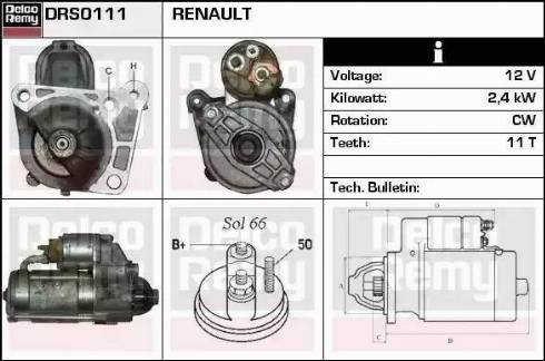 Remy DRS0111 - Стартер vvparts.bg