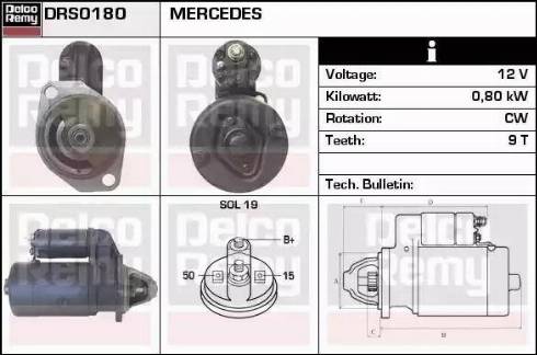 Remy DRS0180 - Стартер vvparts.bg