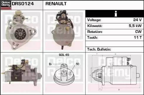 Remy DRS0124 - Стартер vvparts.bg