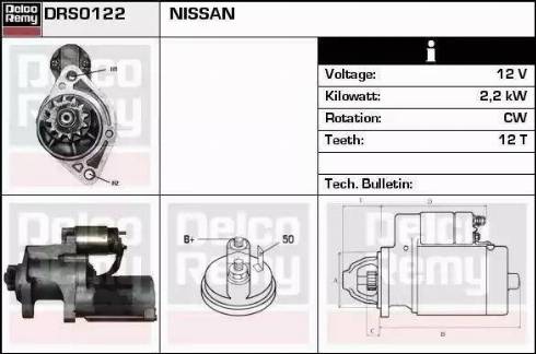 Remy DRS0122 - Стартер vvparts.bg