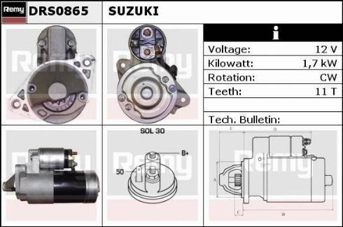 Remy DRS0865 - Стартер vvparts.bg