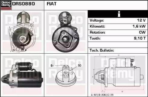 Remy DRS0880 - Стартер vvparts.bg