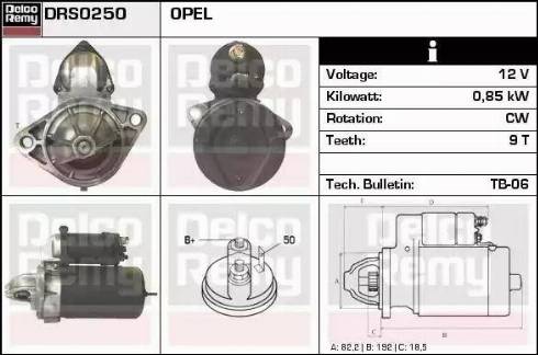 Remy DRS0250 - Стартер vvparts.bg