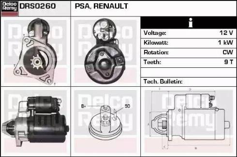 Remy DRS0260 - Стартер vvparts.bg