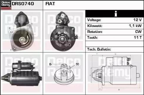 Remy DRS0740 - Стартер vvparts.bg