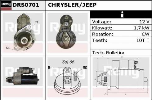 Remy DRS0701 - Стартер vvparts.bg