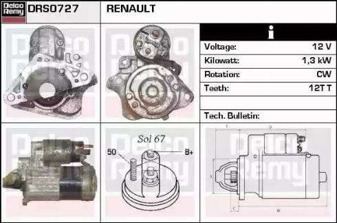 Remy DRS0727 - Стартер vvparts.bg