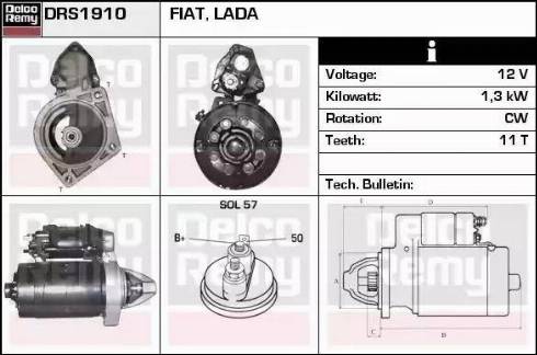 Remy DRS1910 - Стартер vvparts.bg