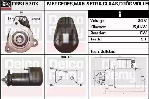 Remy DRS1570X - Стартер vvparts.bg