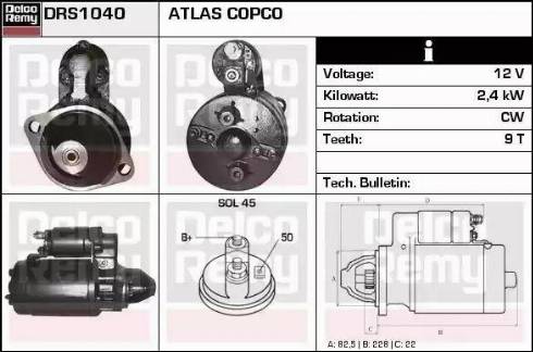 Remy DRS1040 - Стартер vvparts.bg