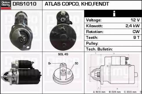 Remy DRS1010 - Стартер vvparts.bg