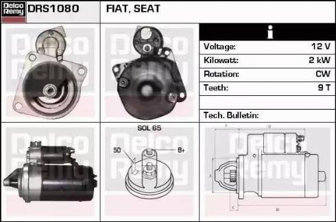 Remy DRS1080 - Стартер vvparts.bg