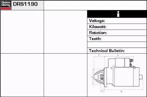 Remy DRS1190 - Стартер vvparts.bg