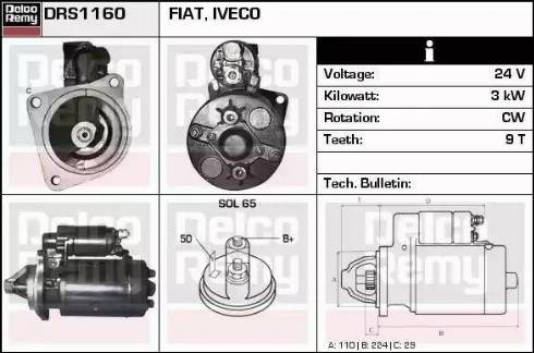 Remy DRS1160 - Стартер vvparts.bg