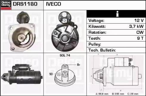 Remy DRS1180 - Стартер vvparts.bg