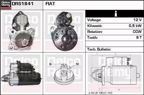 Remy DRS1841 - Стартер vvparts.bg