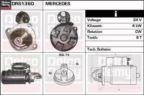 Remy DRS1360 - Стартер vvparts.bg