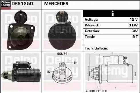 Remy DRS1250 - Стартер vvparts.bg