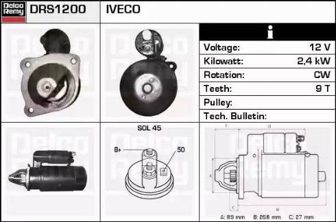 Remy DRS1200 - Стартер vvparts.bg