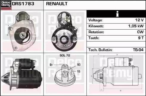 Remy DRS1783 - Стартер vvparts.bg