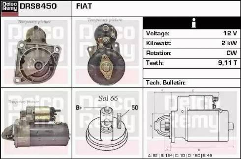 Remy DRS8450 - Стартер vvparts.bg