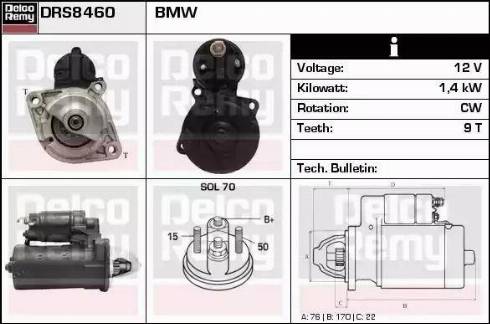 Remy DRS8460 - Стартер vvparts.bg