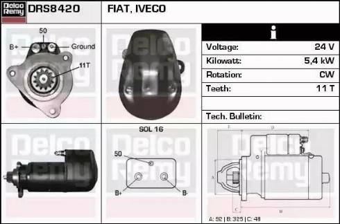 Remy DRS8420 - Стартер vvparts.bg