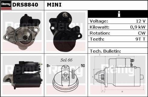 Remy DRS8840X - Стартер vvparts.bg