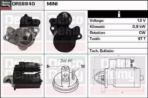 Remy DRS8840 - Стартер vvparts.bg