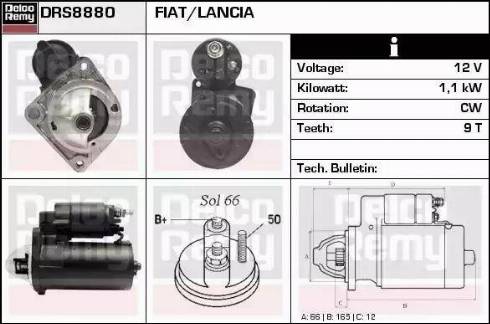 Remy DRS8880 - Стартер vvparts.bg