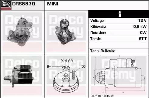 Remy DRS8830 - Стартер vvparts.bg