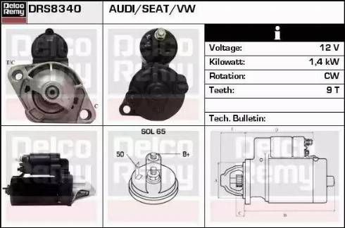 Remy DRS8340 - Стартер vvparts.bg