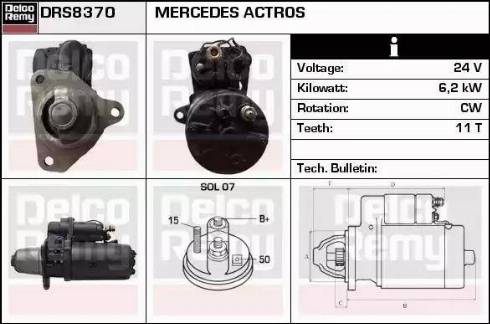 Remy DRS8370 - Стартер vvparts.bg