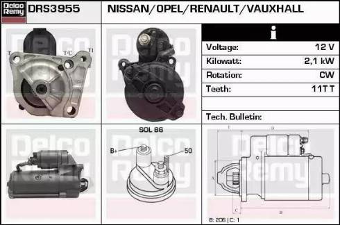 Remy DRS3955 - Стартер vvparts.bg